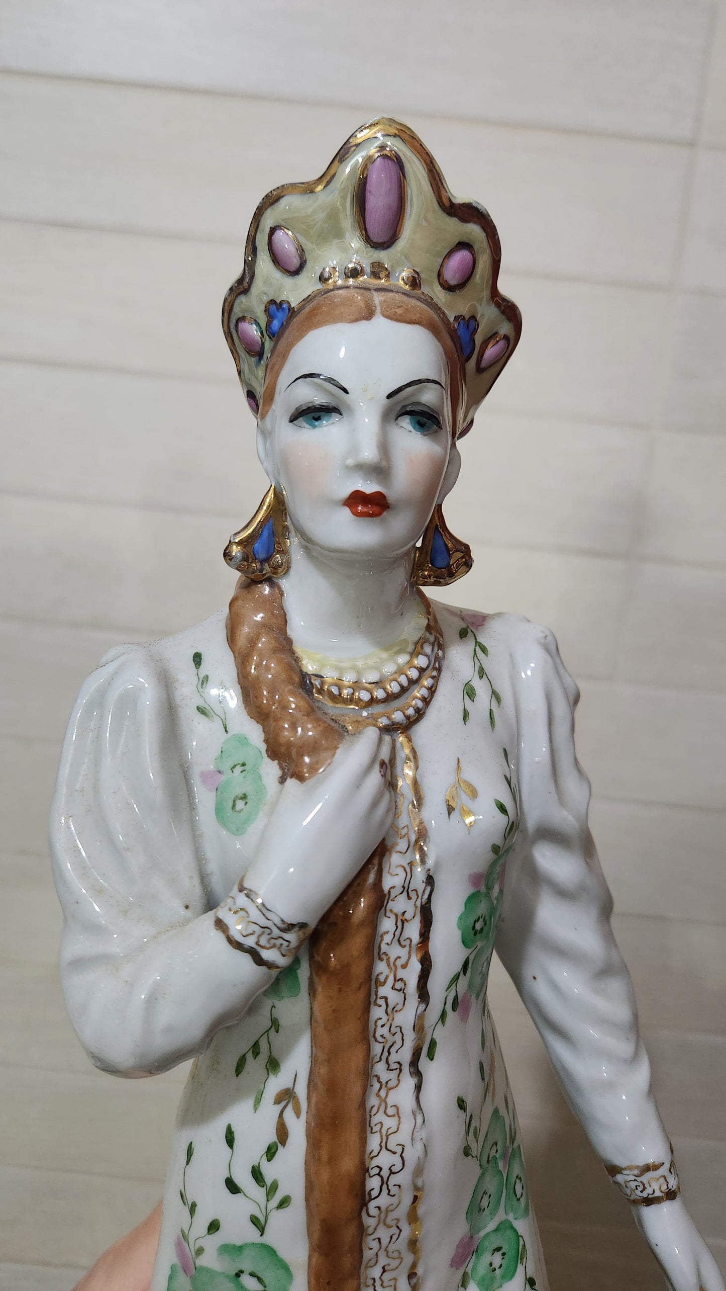 Soviet Porcelain Figurine "Vasilisa the Beautiful" - Dulevo USSR
