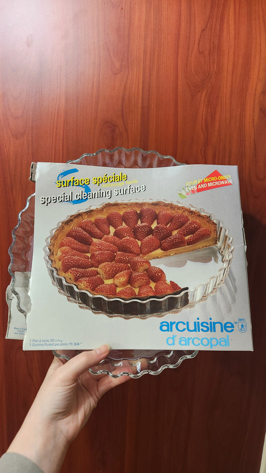 Arcuisine d'Arcopal 30cm glass tart dish