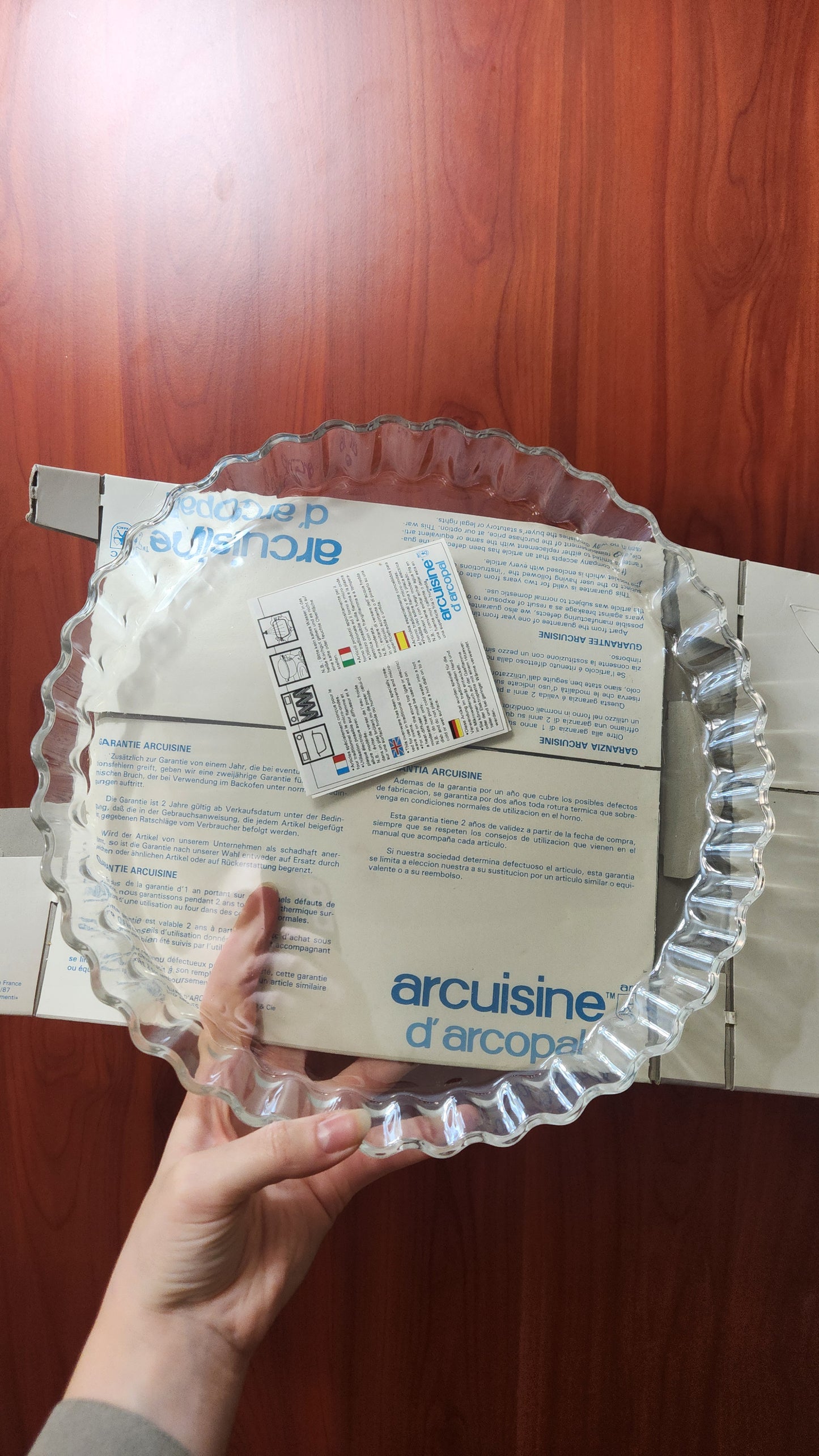 Arcuisine d'Arcopal 30cm glass tart dish