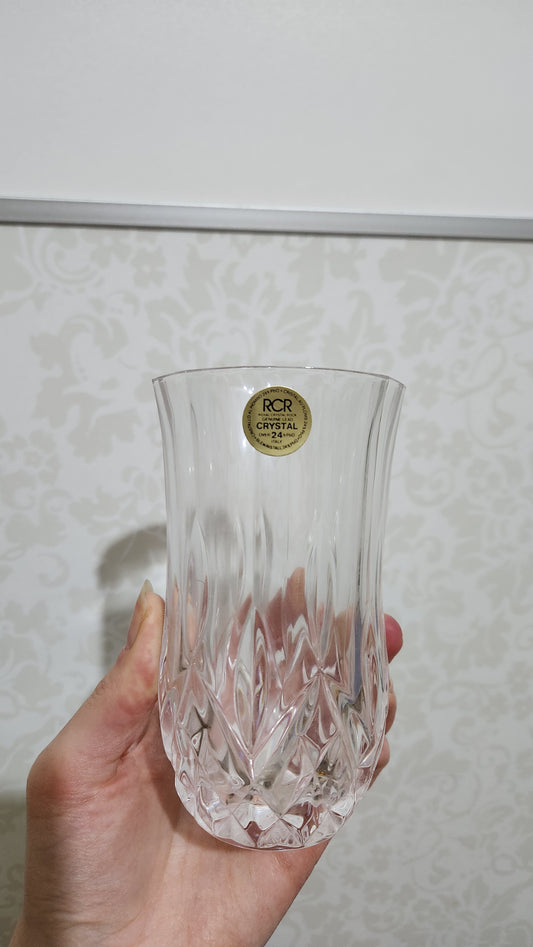 6 RCR Royal Crystal Rock Italian Lead Crystal Highball Glasses