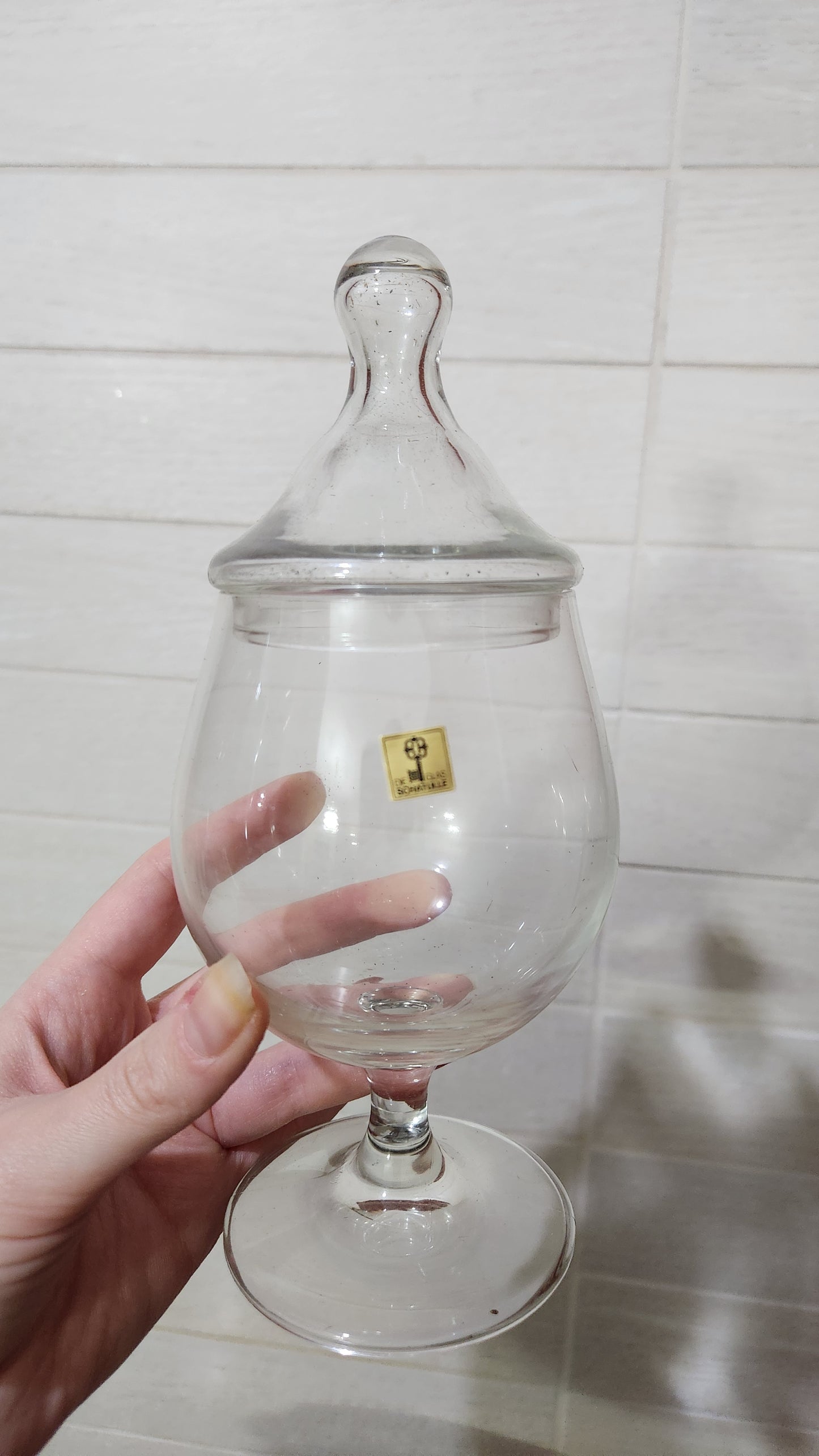 Vintage Romeo Footed Glass Candy Jars - W. Germany