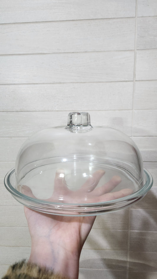 Italy Windsor Collection Glass Cheese Dome & Plate – 23cm