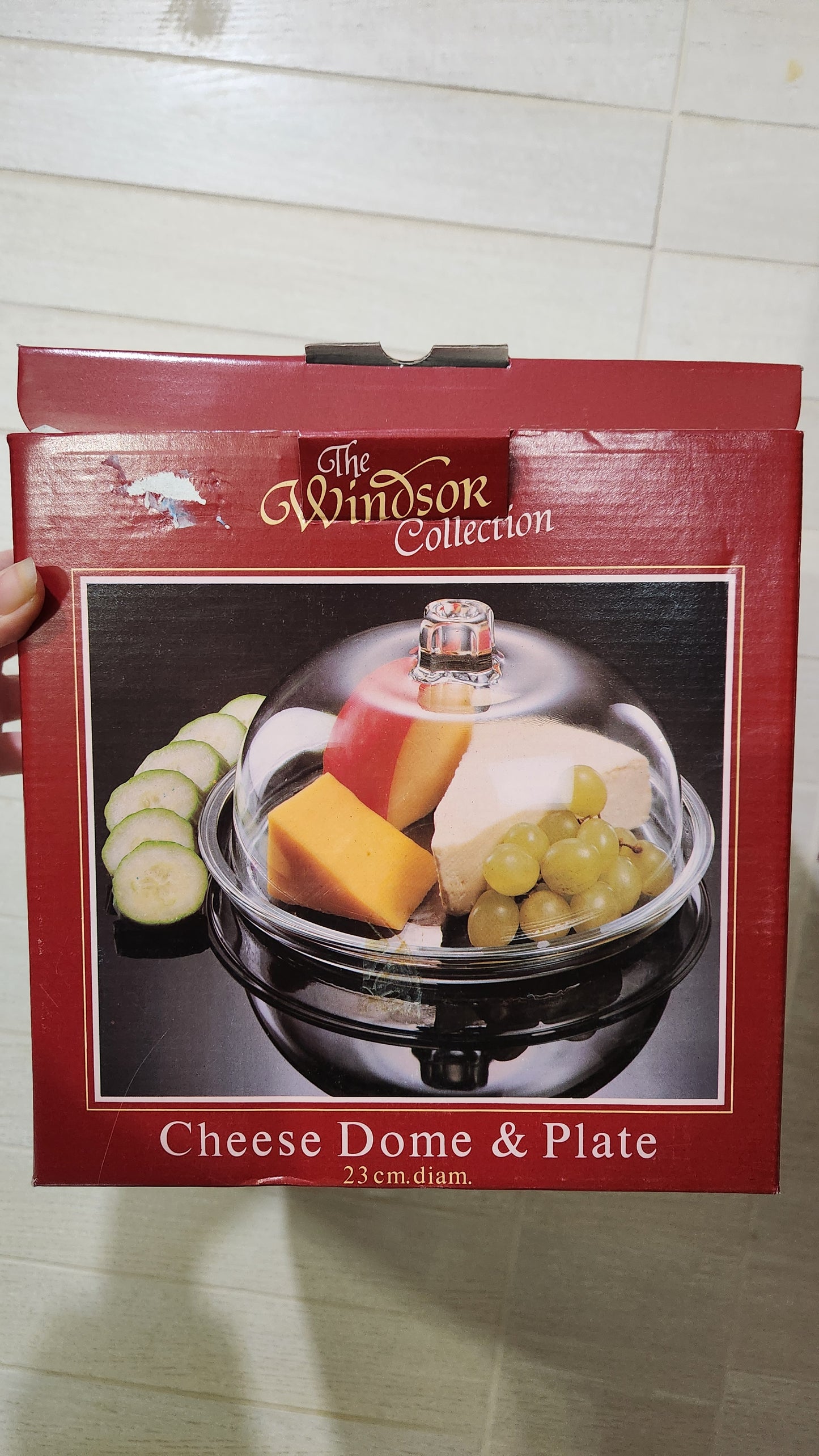 Italy Windsor Collection Glass Cheese Dome & Plate – 23cm