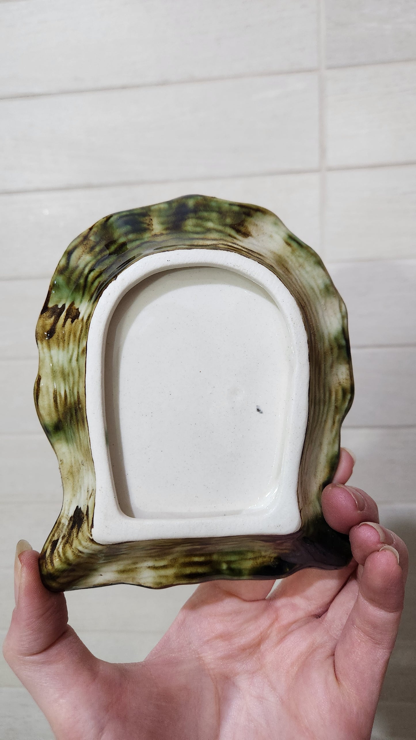 Vintage 1950s Shell Shaped Ceramic Espresso Set - 4 Cups & Saucers
