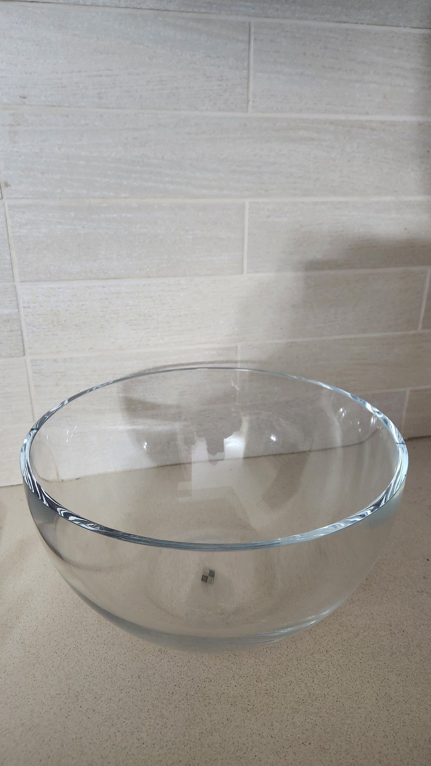 Premium Heavyweight Clear Glass Salad & Serving Bowl