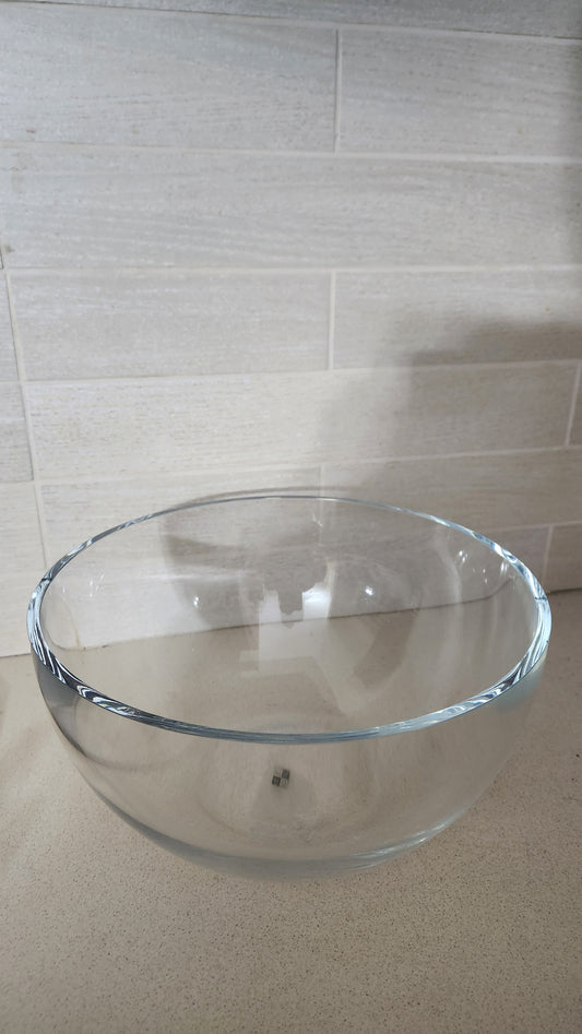 Premium Heavyweight Clear Glass Salad & Serving Bowl