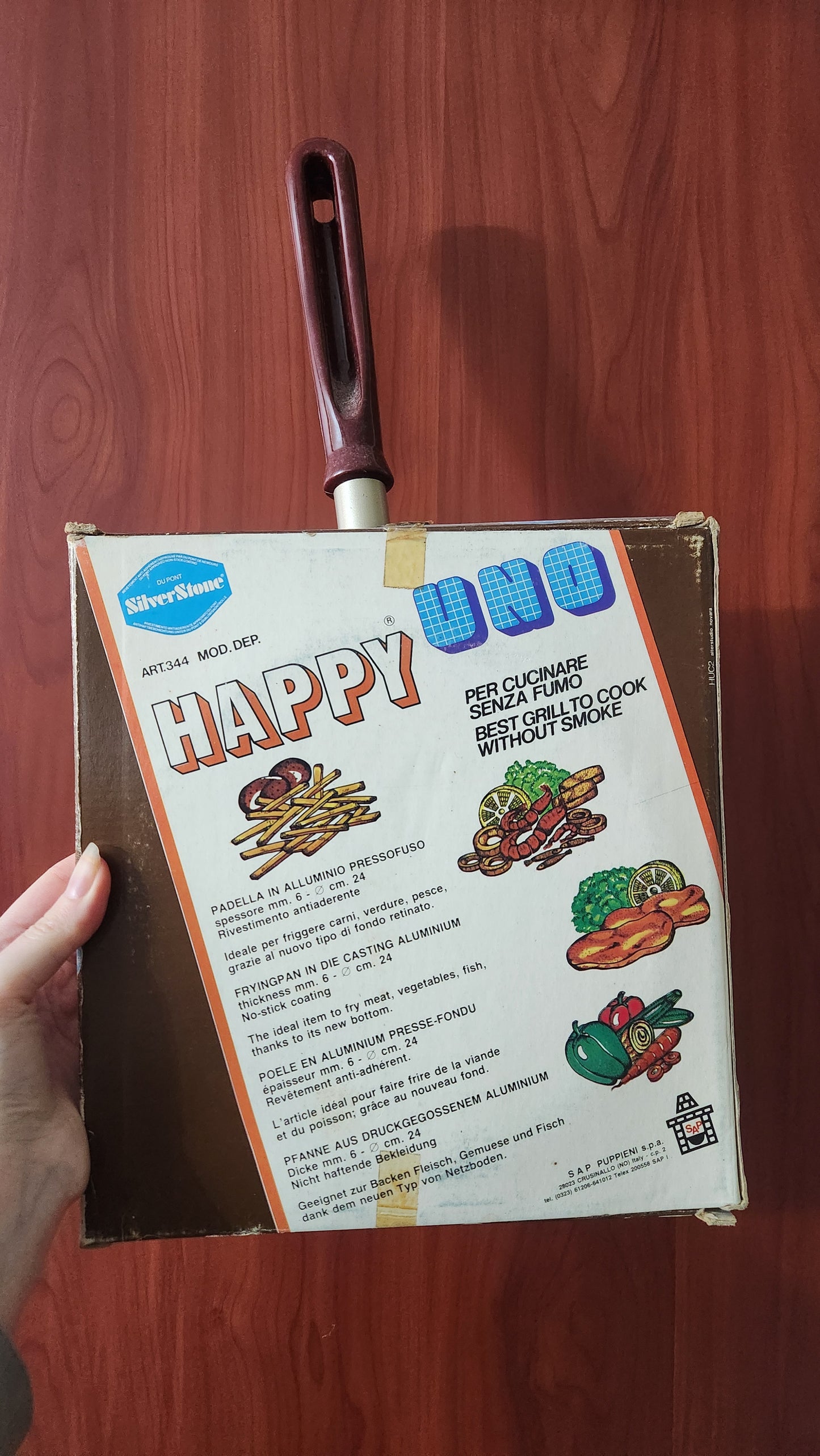 Rare Vintage Happy Uno Italian Die-Cast Skillet (6mm Thick)