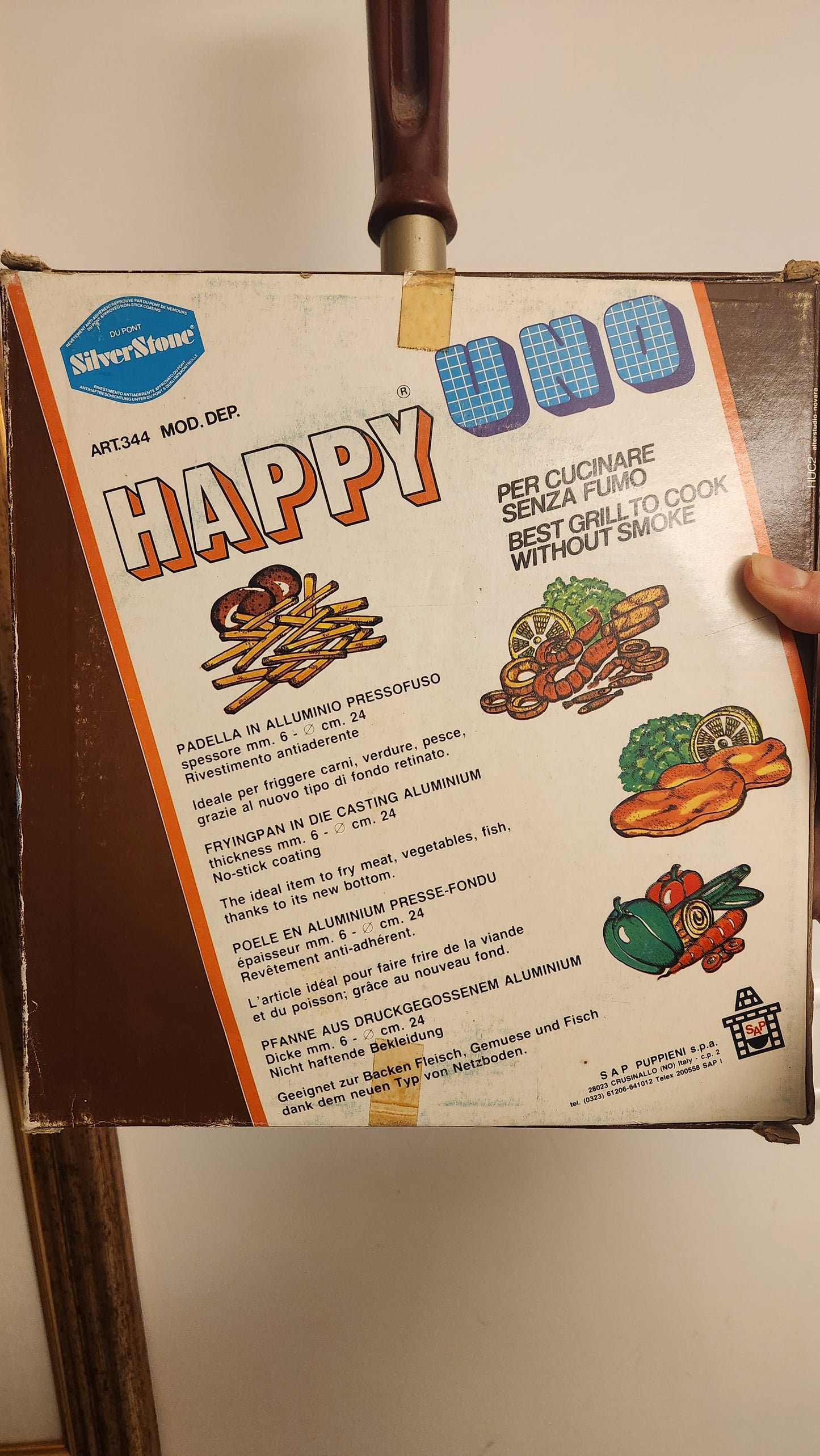 Rare Vintage Happy Uno Italian Die-Cast Skillet (6mm Thick)