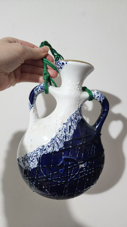 Yahav blue and white ceramic jug