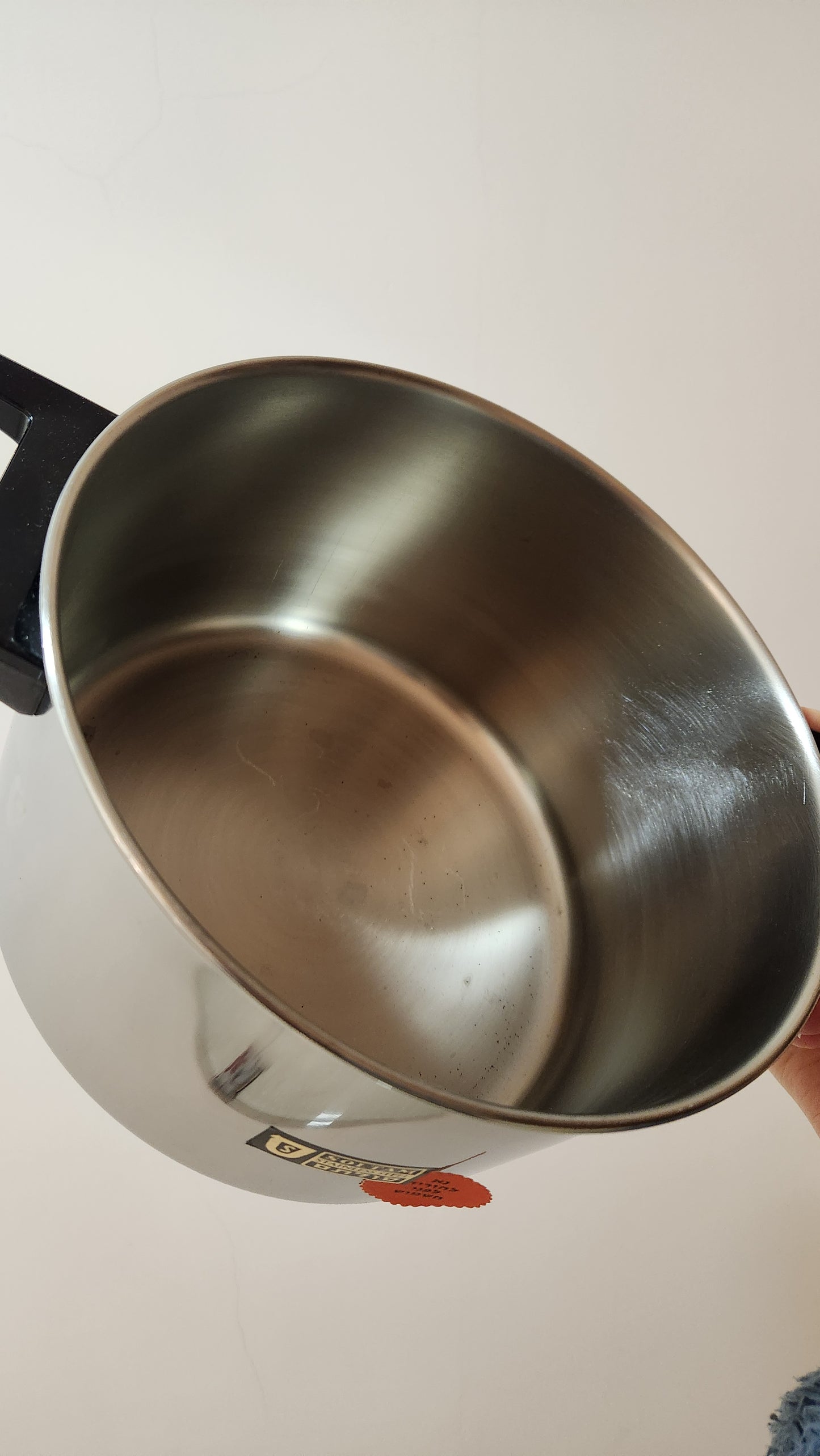 Vintage unused 4 liter soltam stainless steel pot