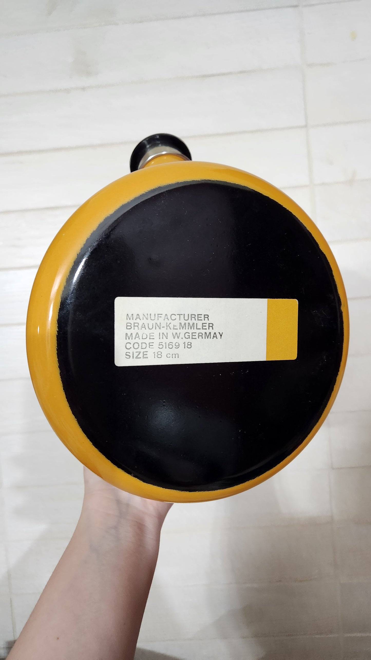 Braun-Kemmler Enamel Whistling Kettle - W. Germany - Rare Floral Retro