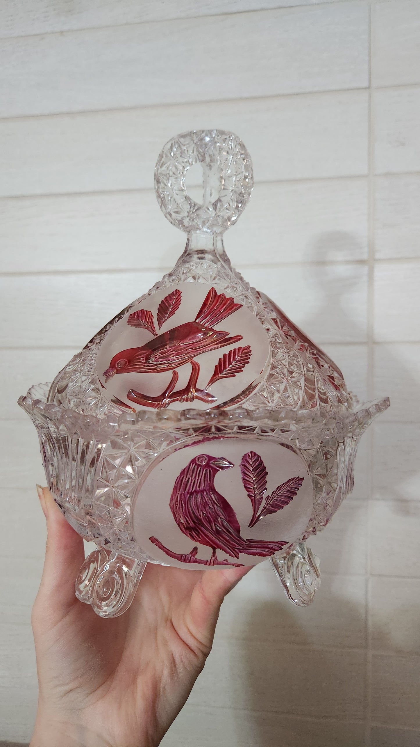 Italian Ceramica Galassia Cookie Jar - Hand Painted Floral & Fruit Design
