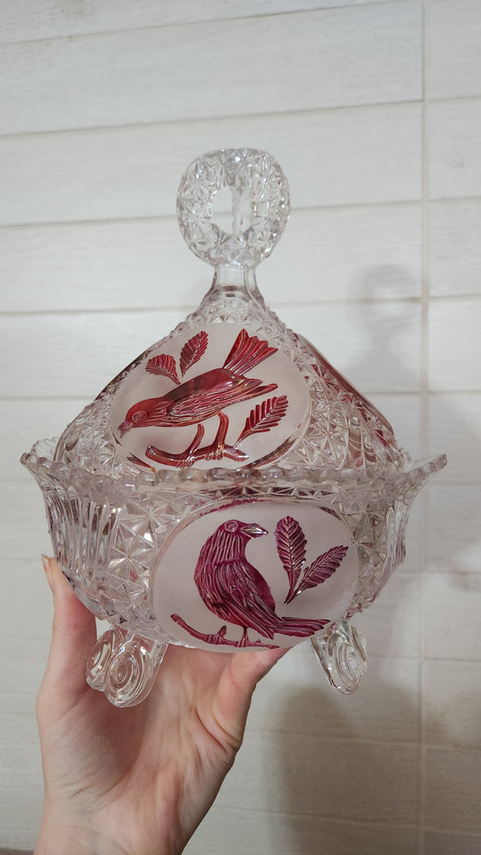 Italian Ceramica Galassia Cookie Jar - Hand Painted Floral & Fruit Design