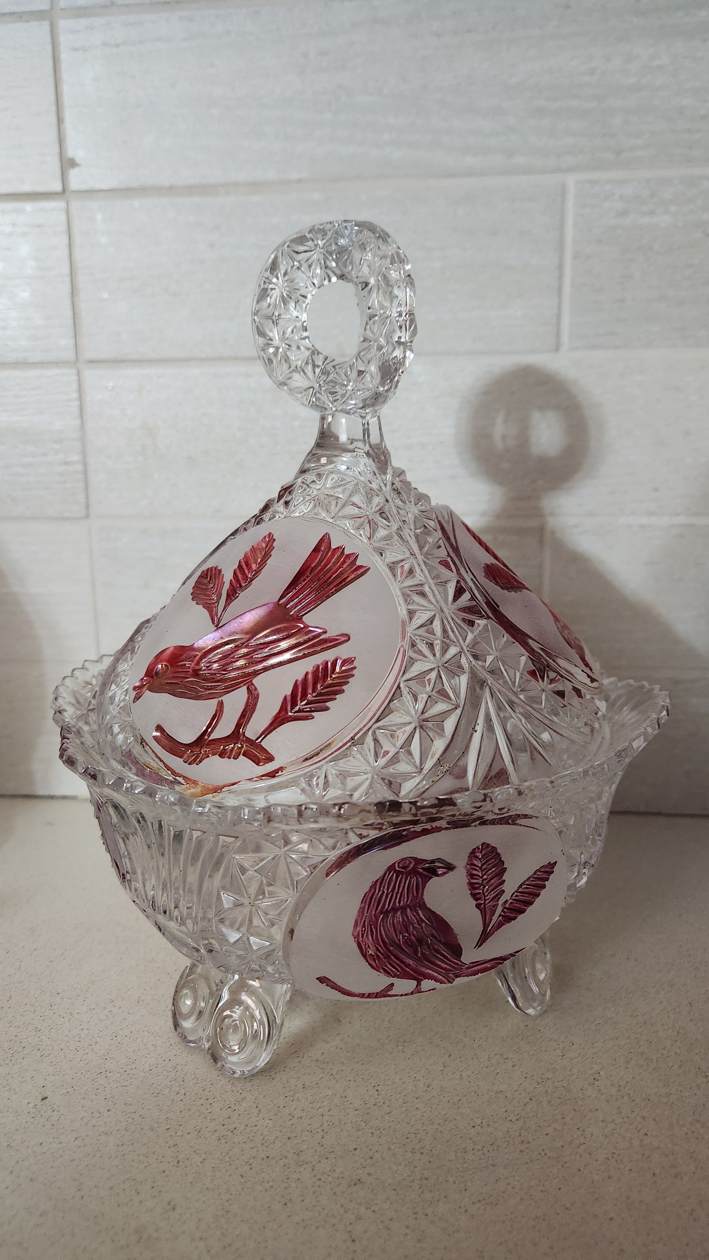 Italian Ceramica Galassia Cookie Jar - Hand Painted Floral & Fruit Design