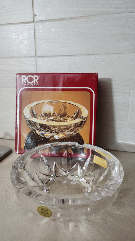 RCR Royal Crystal Rock 24% Lead Crystal Ashtray
