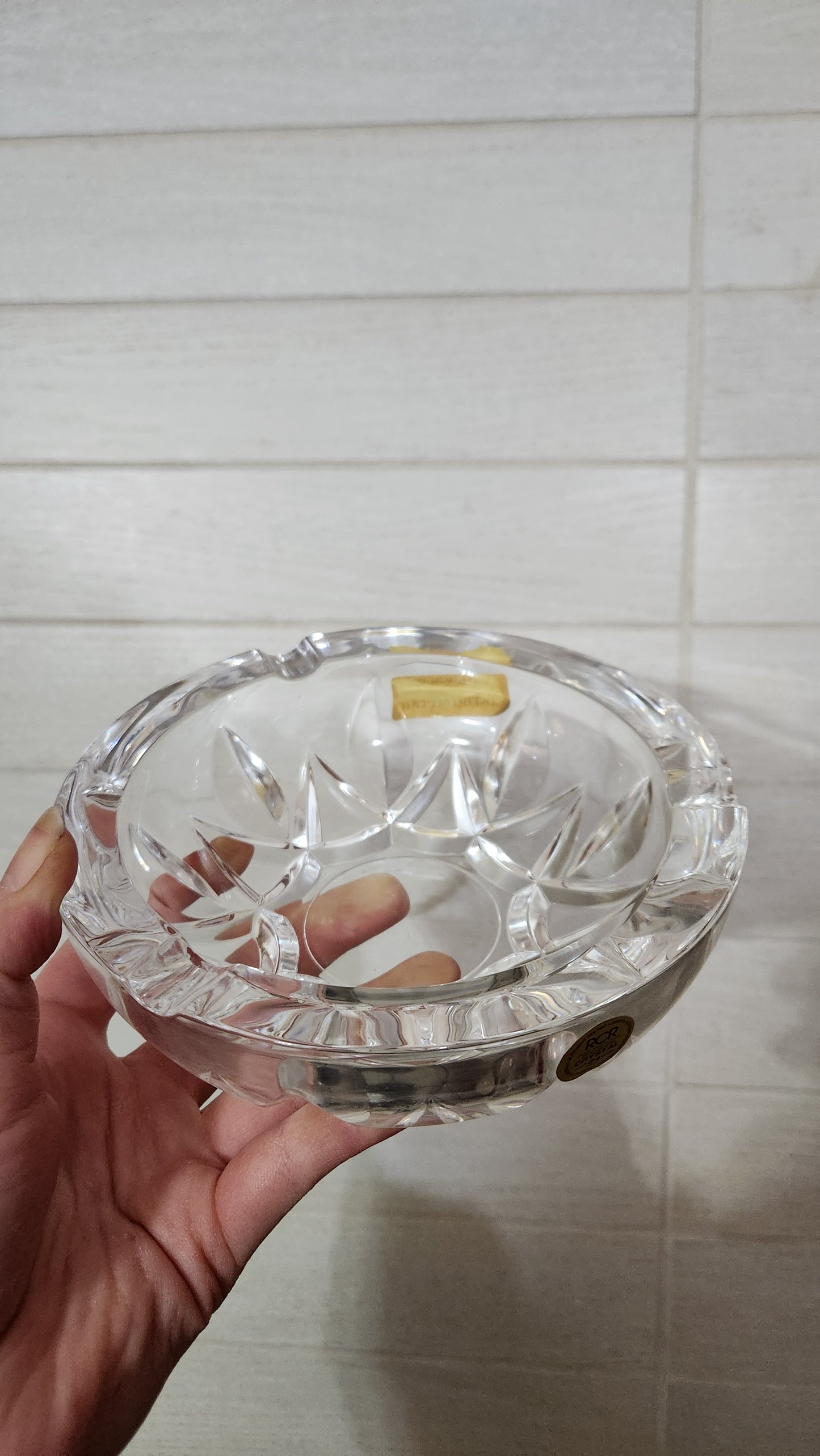 RCR Royal Crystal Rock 24% Lead Crystal Ashtray