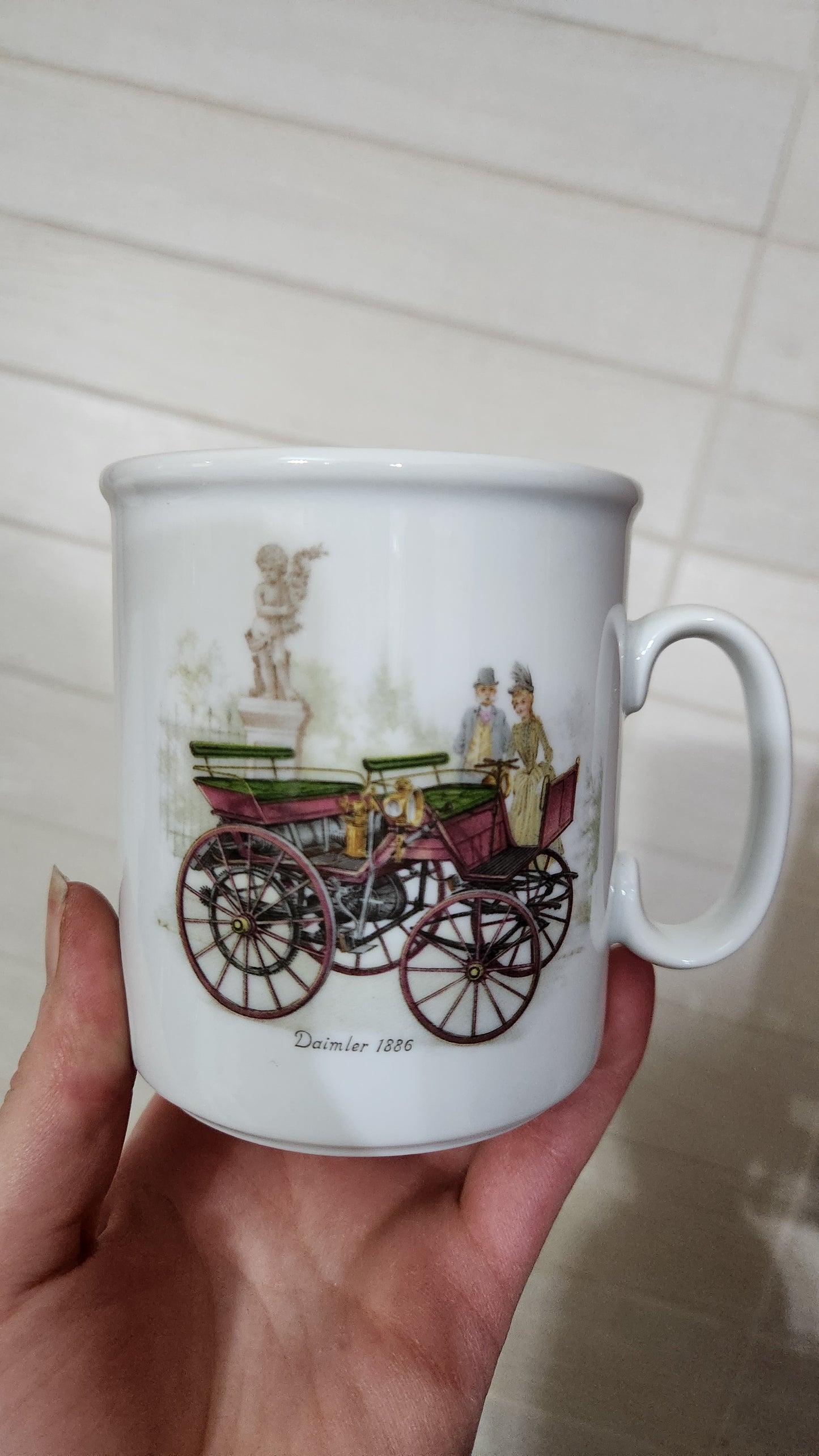 Set of 6 unused 1980s Naaman "Antique Cars" Coffee Mugs series