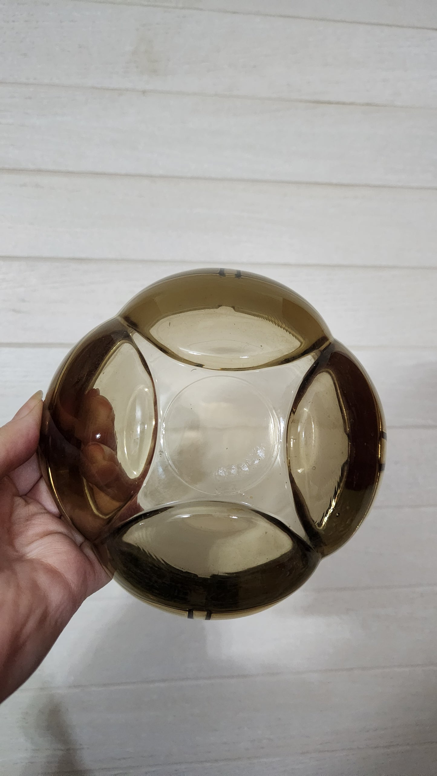 Vintage Italian mid century Amber Glass Ashtray