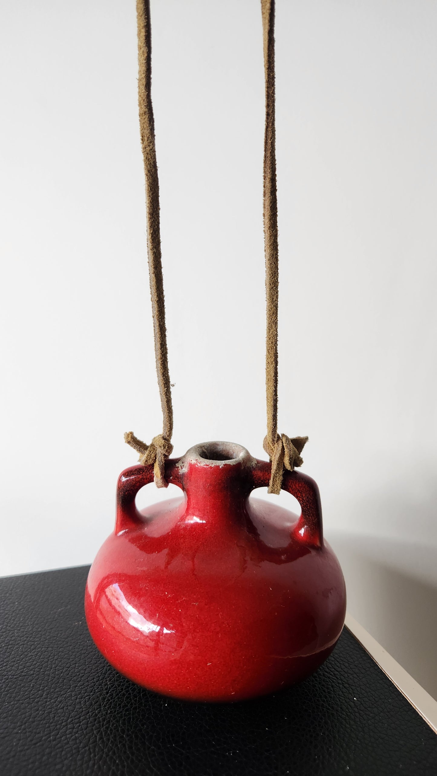 Kfar Menachem Ceramic Red Glazed Miniature Amphora vase