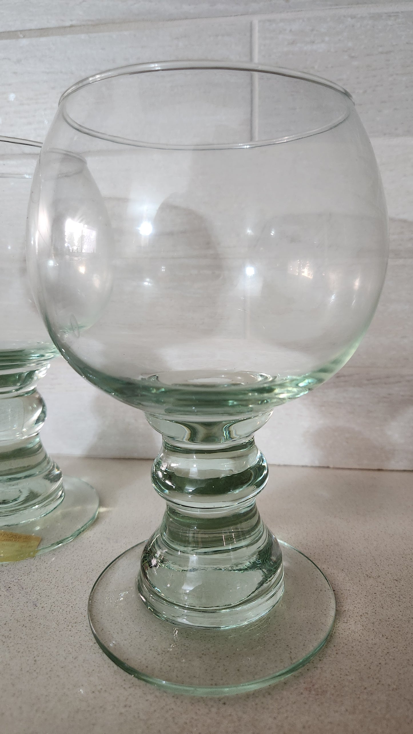 Pair of Handblown Spanish Mediterranean Margarita/Beer Glasses