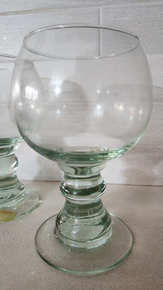 Pair of Handblown Spanish Mediterranean Margarita/Beer Glasses