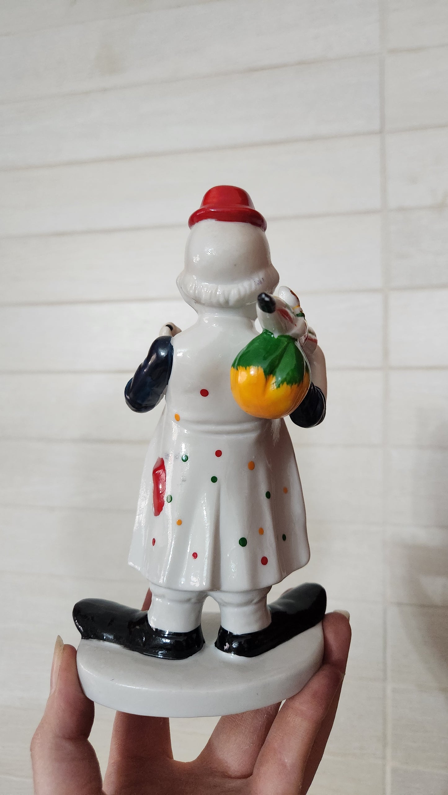 Set of 3 hand Painted porcelain clown figurines