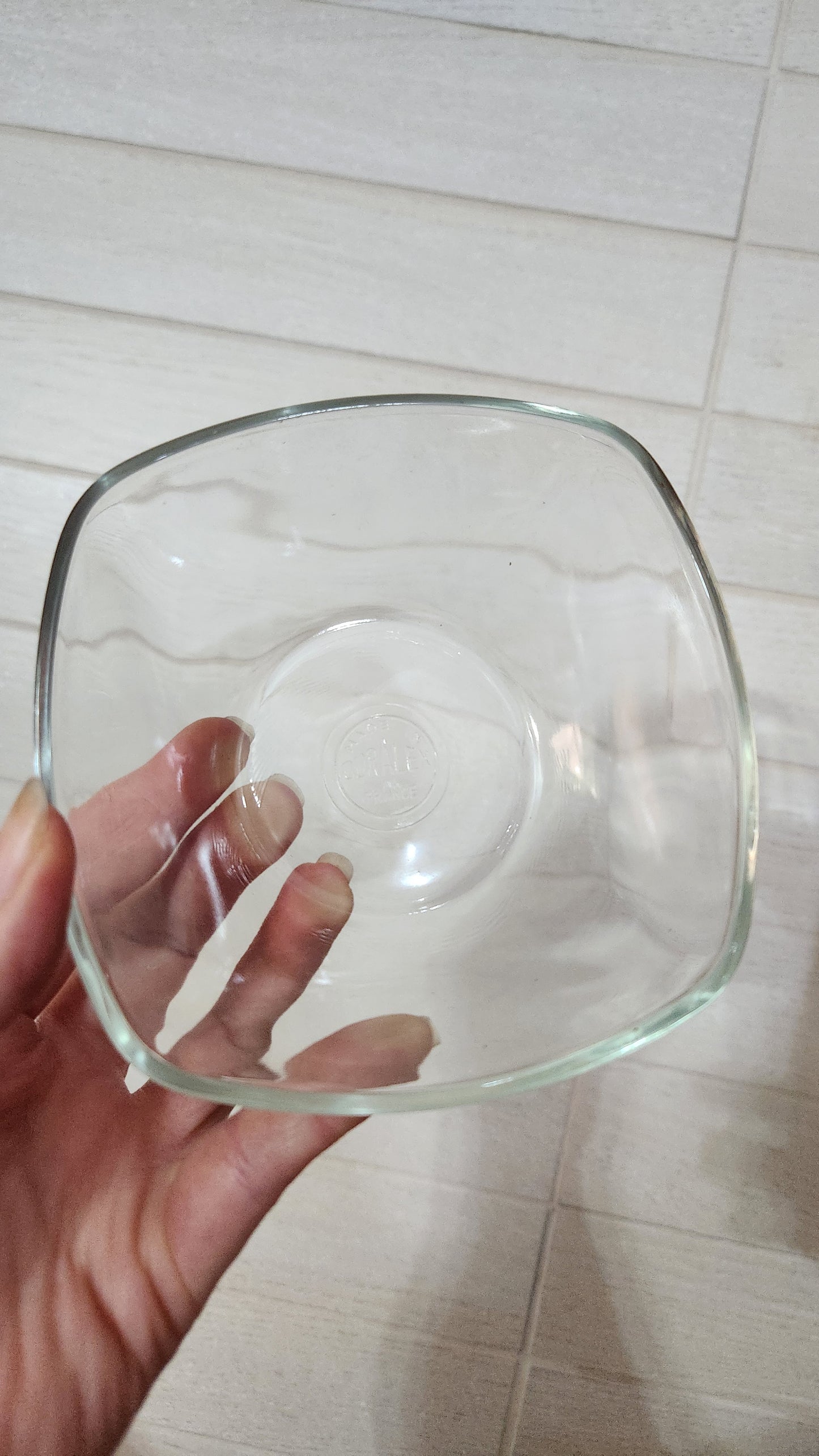 4 Duralex France "Lys" Clear Tempered Glass Square Nesting Bowls