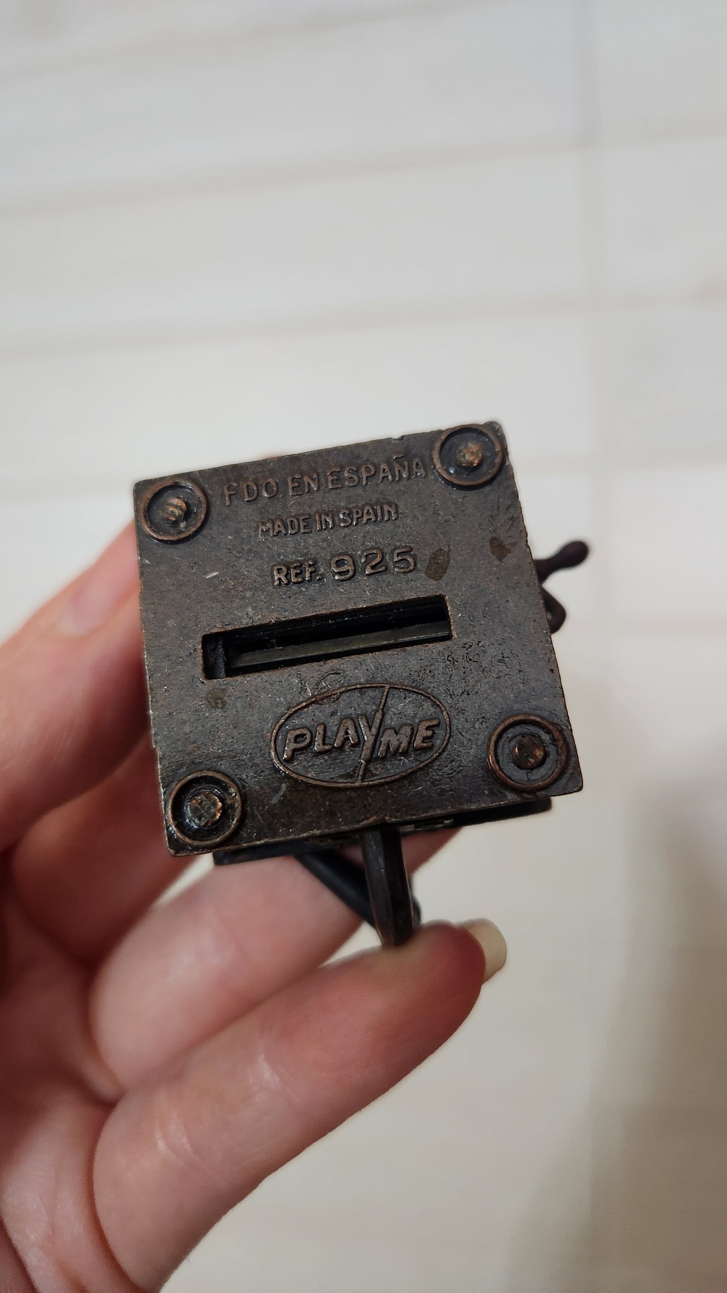 4 Vintage PlayMe Spain Diecast Miniature Pencil Sharpeners