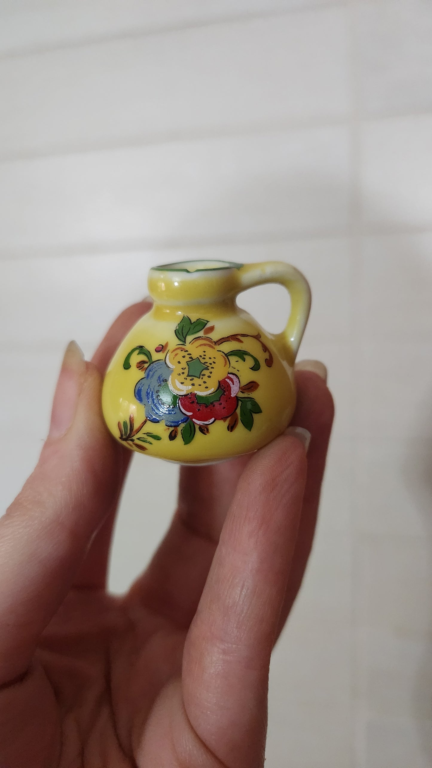 Set of 5 Reutter Porzellan Germany Miniature Floral Pitchers/Jugs