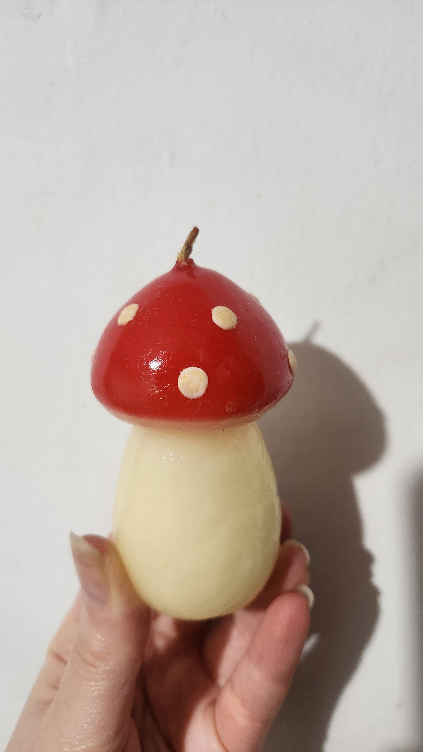 Vintage Gies West Germany Christmas Candle Set - Snowman & Mushroom