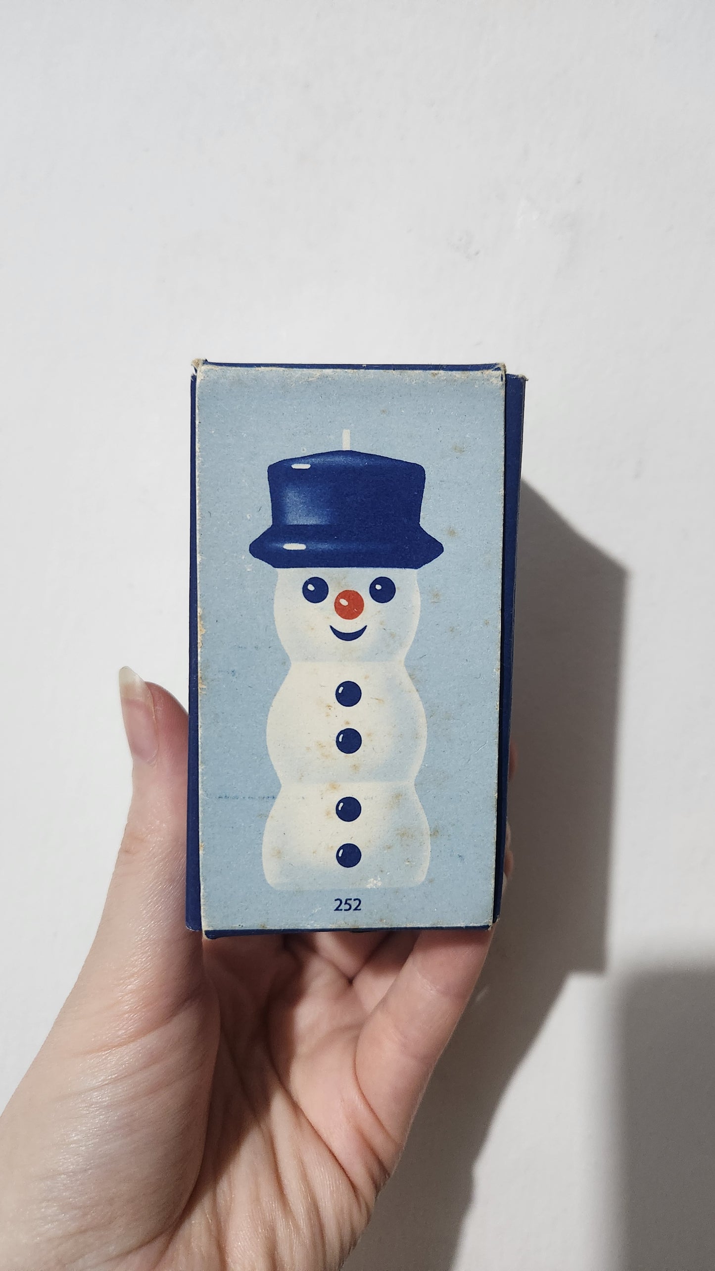 Vintage Gies West Germany Christmas Candle Set - Snowman & Mushroom