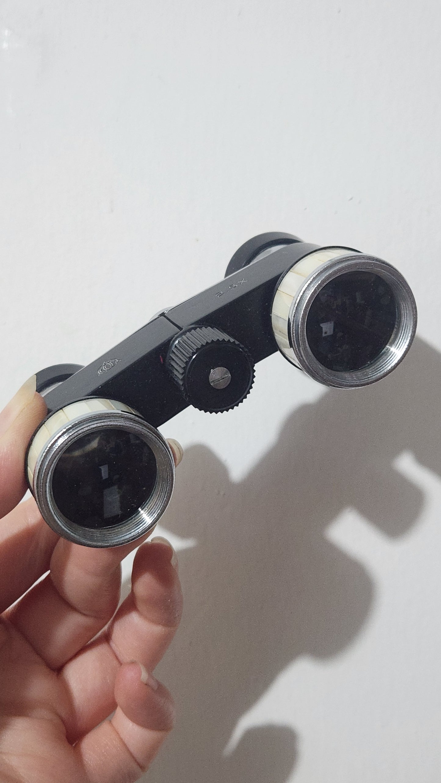 Vintage Japan HOC 2.5x Opera Glasses Binoculars with Mother of Pearl Inlay