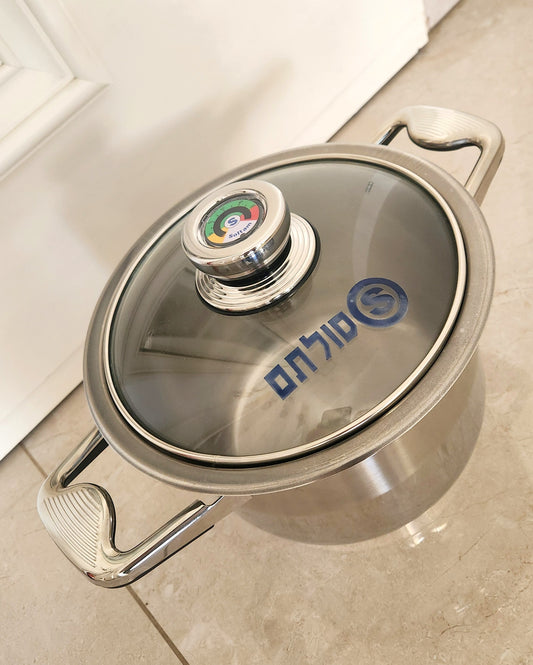 Soltam Stainless Steel 18/10 Stockpot with Thermostat Glass Lid
