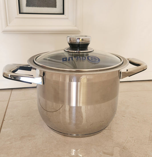 Soltam Stainless Steel 18/10 Stockpot with Thermostat Glass Lid