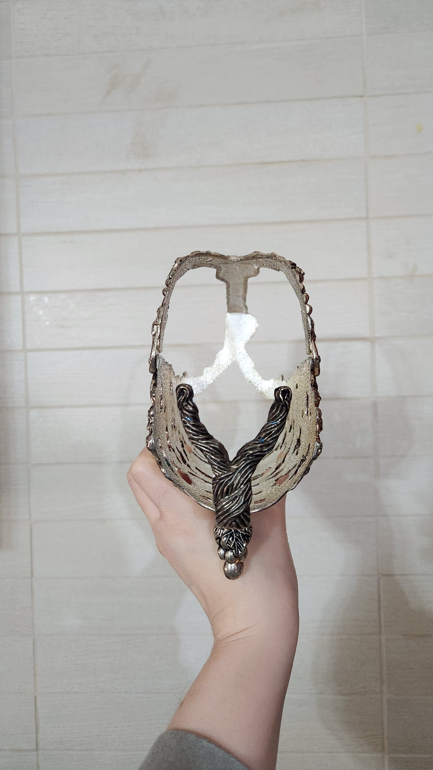 Silver-Plated Grapevine Wine Bottle Holder