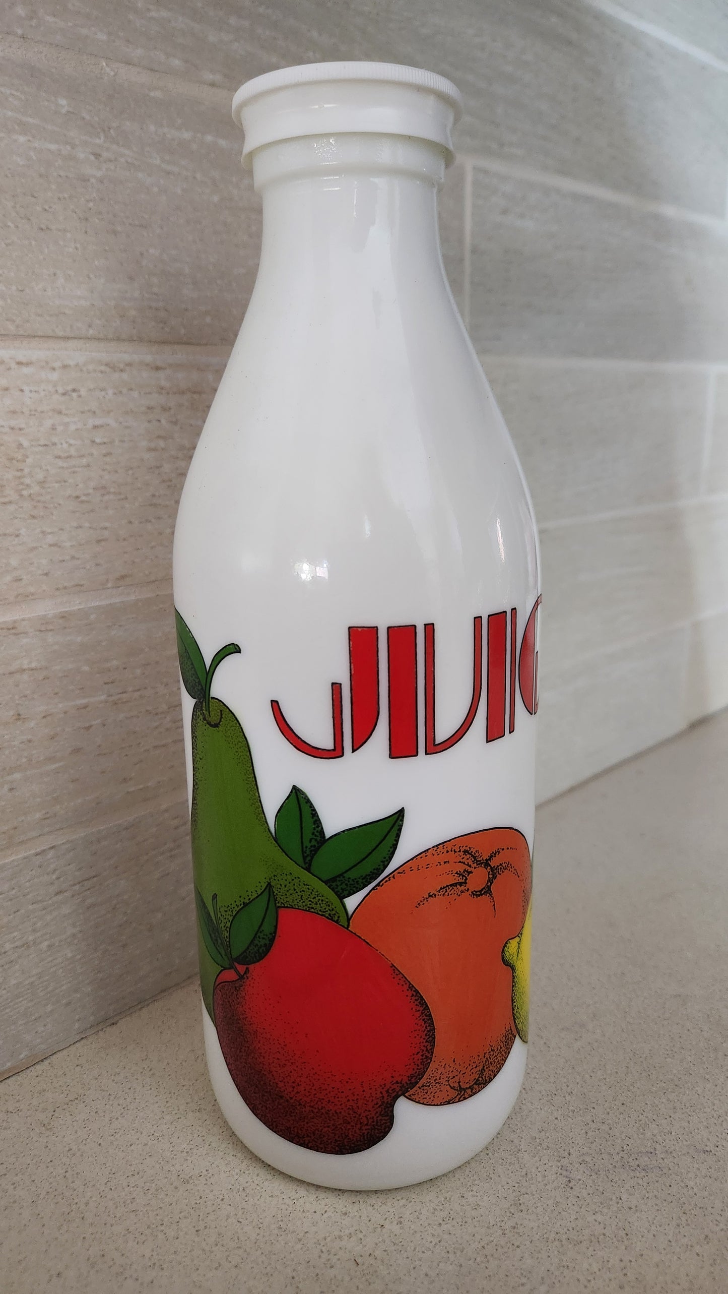 Vintage Egizia Italy Milk Glass Juice Carafe