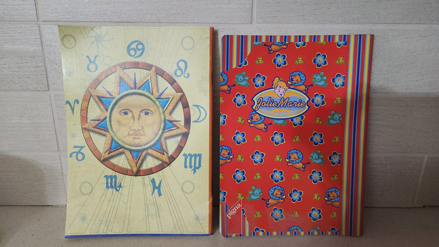 Vintage 90s Stationery – Celestial Sun & Jolie Marie Notebooks