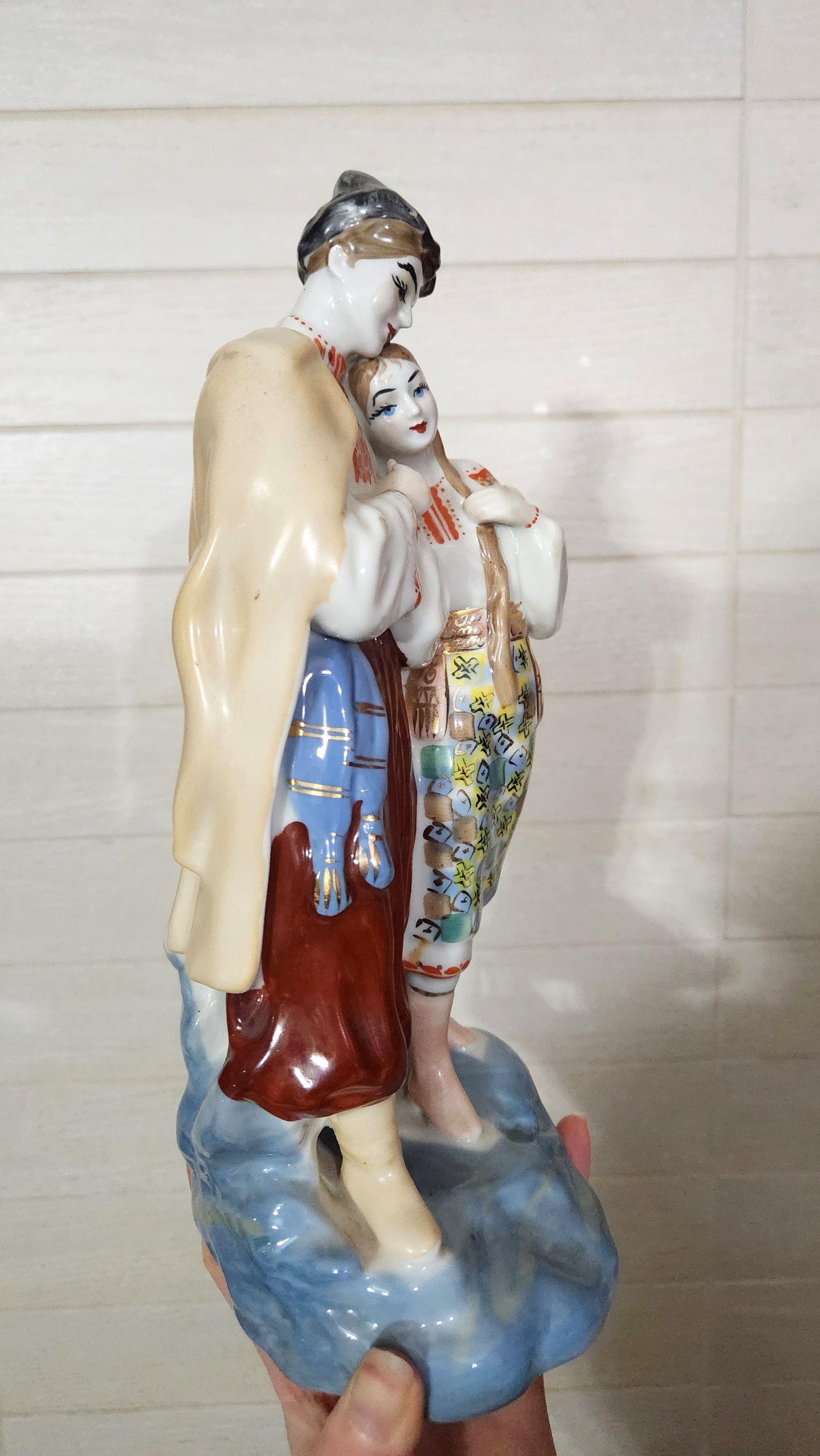 ZHK Polonne Porcelain Figurine - Ukrainian Couple "Oksana and Vakula" - Soviet Era