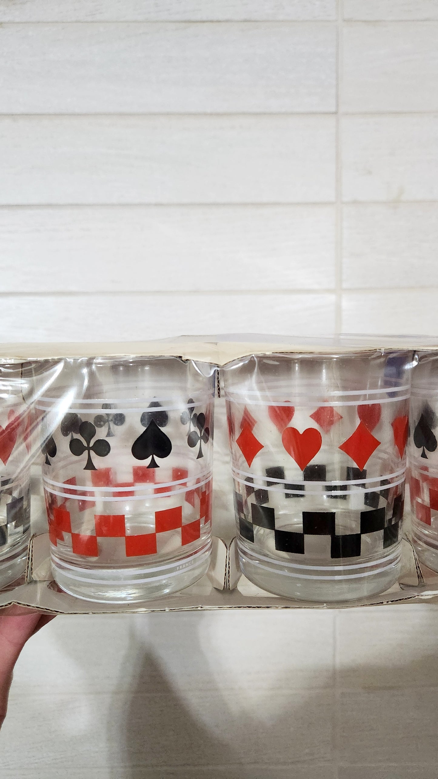 Luminarc France Poker/Card Suit Rocks Glasses - Set of 6