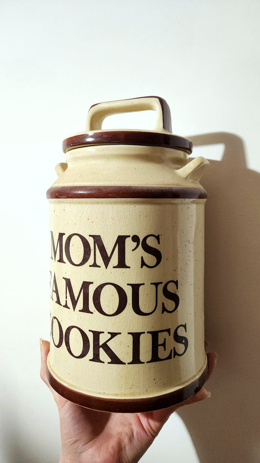 Papel Japan "Mom's Famous Cookies" Ceramic "Milk Can" Cookie Jar