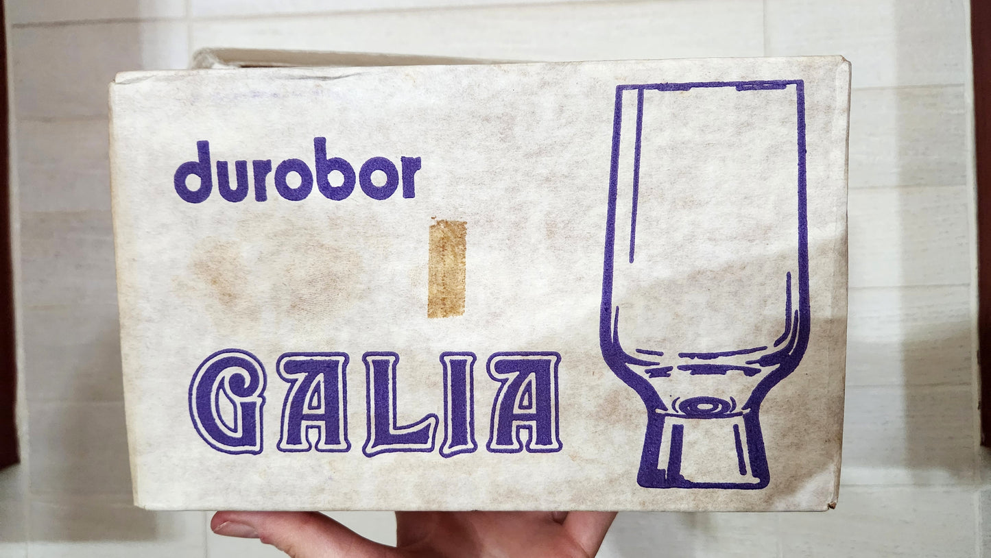 6 Durobor Belgium Galia Beer/Cocktail Glasses