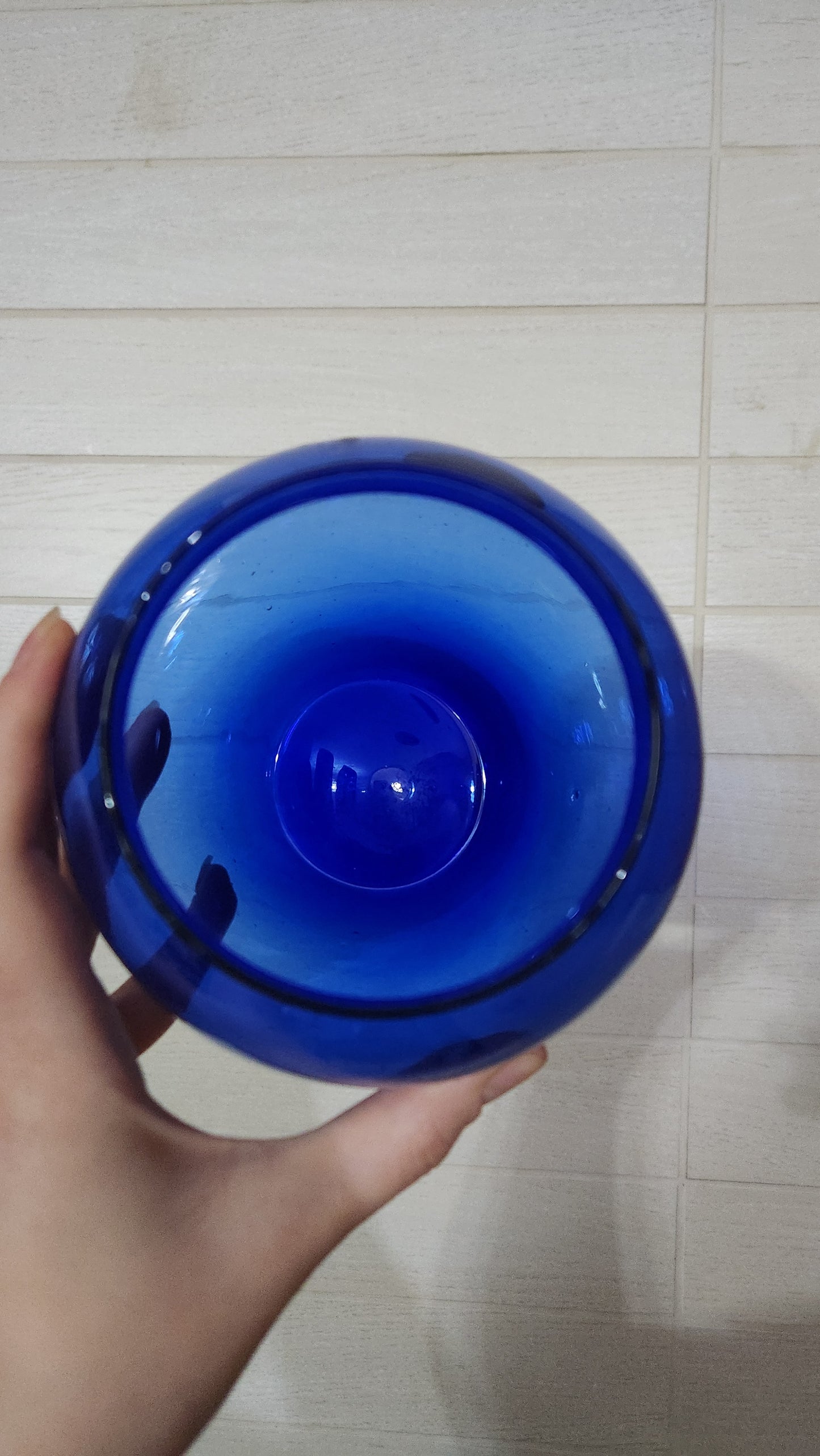Cobalt Blue Hand-Blown Glass Apothecary Jar - Viart L'Olleria (Spain)