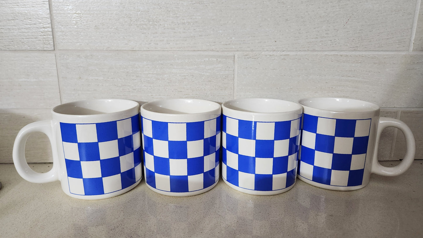 Set of 4 Vintage Romanian Ceramic Mugs