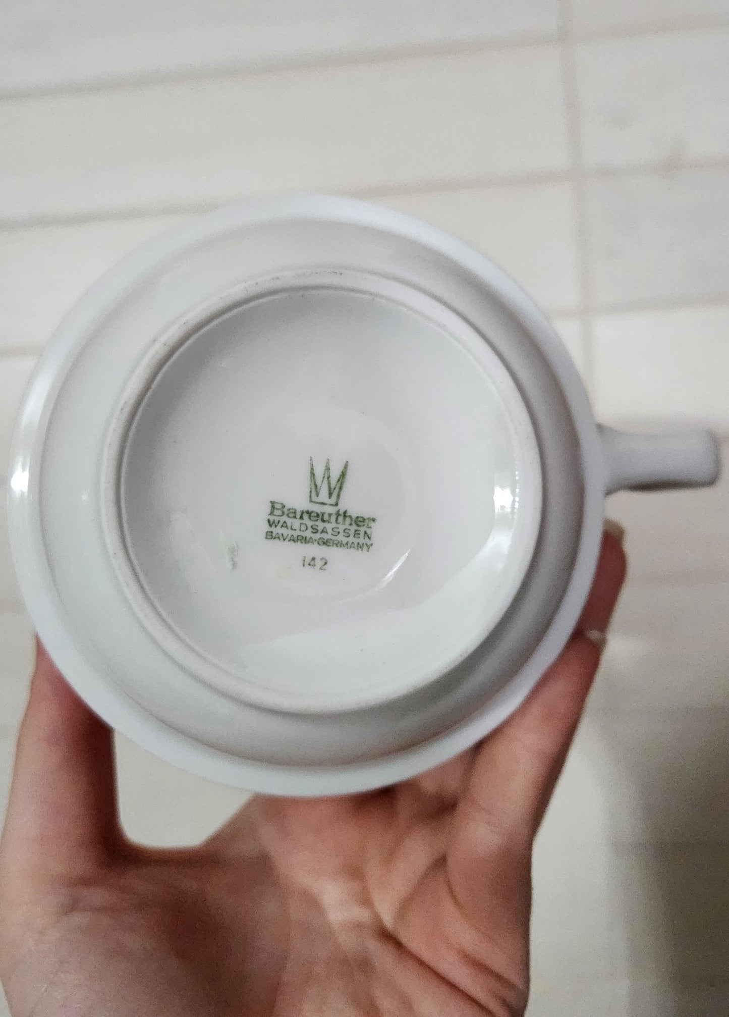 6 Bareuther Waldsassen Bavaria Germany Porcelain Mugs