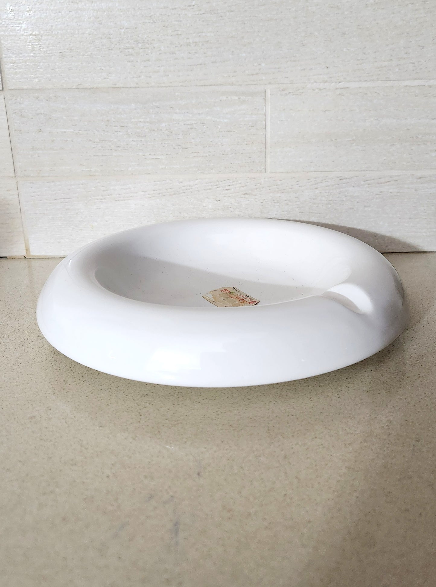 Ceramic Ashtray - White "Space Age" Design