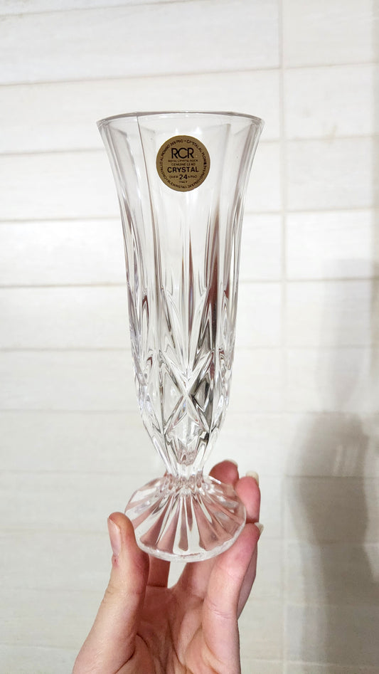 Italy RCR Royal Crystal Rock 24% Lead Crystal Bud Vase