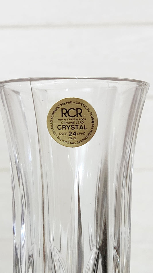 Italy RCR Royal Crystal Rock 24% Lead Crystal Bud Vase