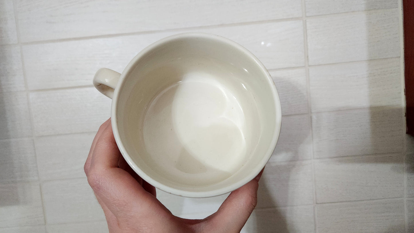 70s Vintage English Ceramic Soup Bowls - set of 6 - white