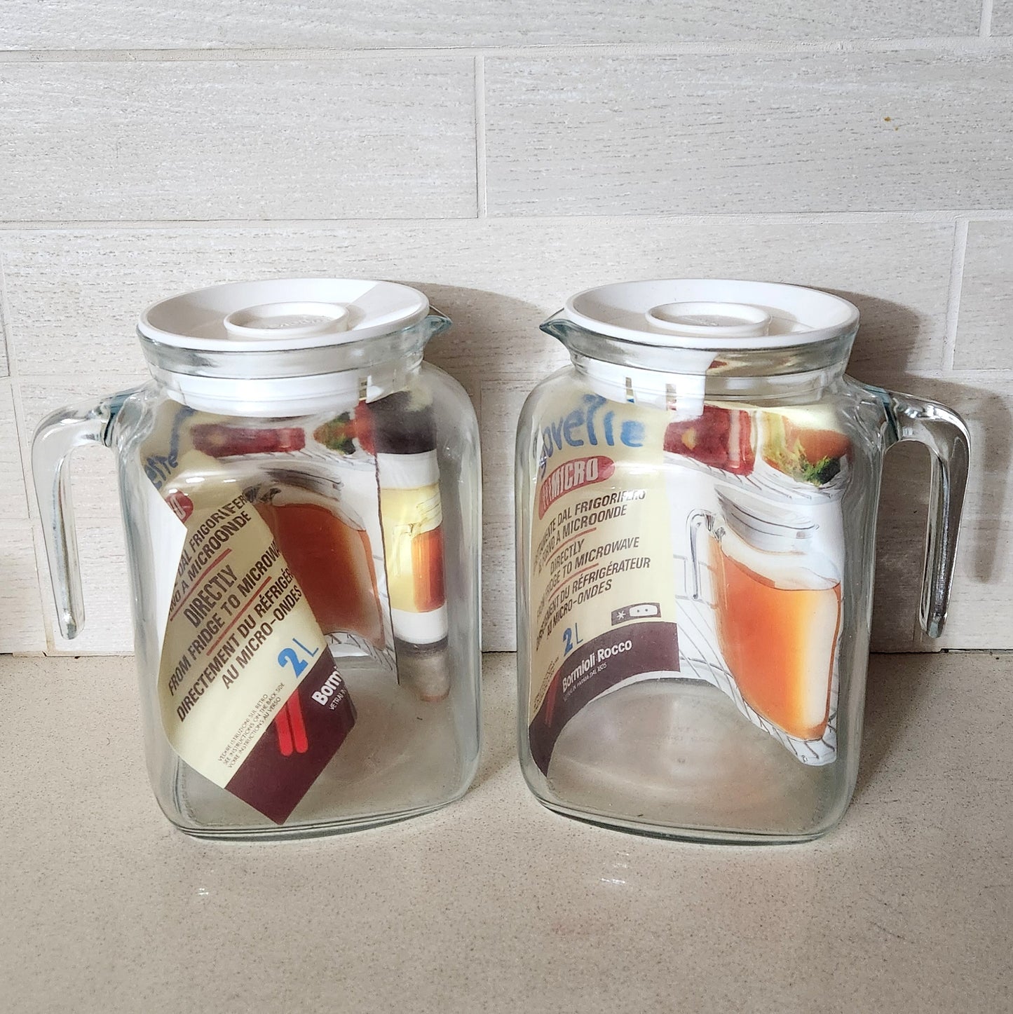 Bormioli Rocco Frigoverre Micro Glass Jug with Lid, 2 Liters