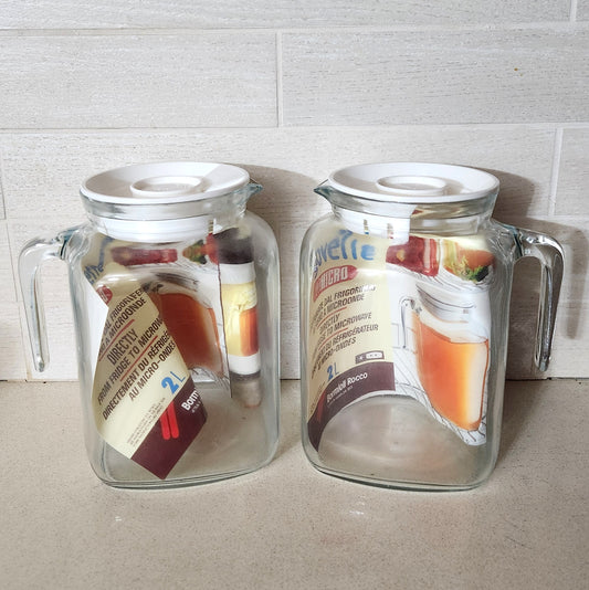 Bormioli Rocco Frigoverre Micro Glass Jug with Lid, 2 Liters